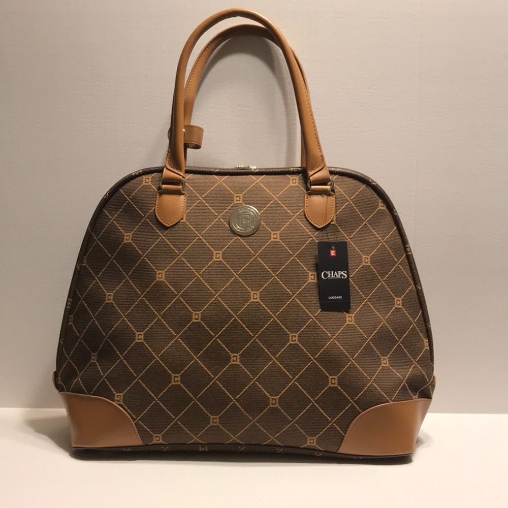 NWT Chaps travel tote Brown/tan